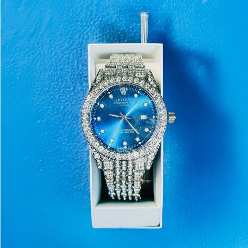 Premium Iced Out Blue Crystal Price In Pakistan