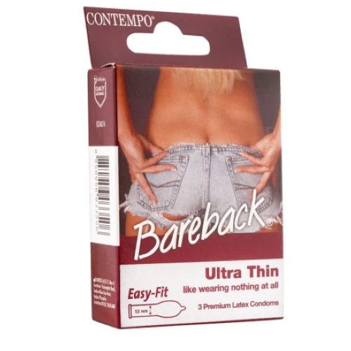 Life Style Bareback Ultra-Thin Condom, 3-Pack