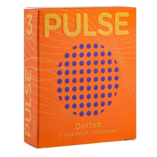 Pulse Dotted Premium Condoms, 3-Pack