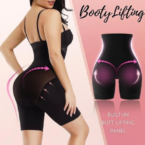Body Care Women Seamless High Waist Shorts Tummy Control Slim Body Shaper Younger Shaper - Black