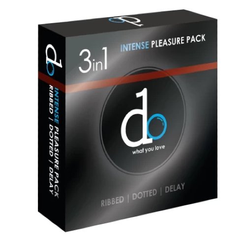 DO What You Love 3-In-1 Intense Pleasure Condoms, 3-Pack