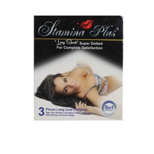 Simplex -Pack of 3- Stamina Plus Supper Dotted 5 in 1 Featured Condom