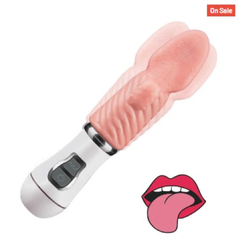 Female Masturbator Licking Tongue Sex Toy