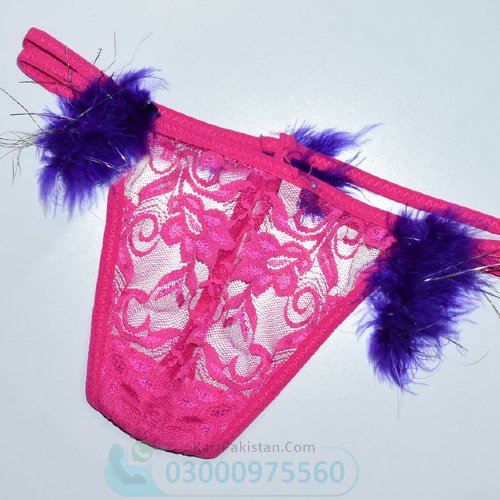 Fancy Pink Thong Underwear For Women