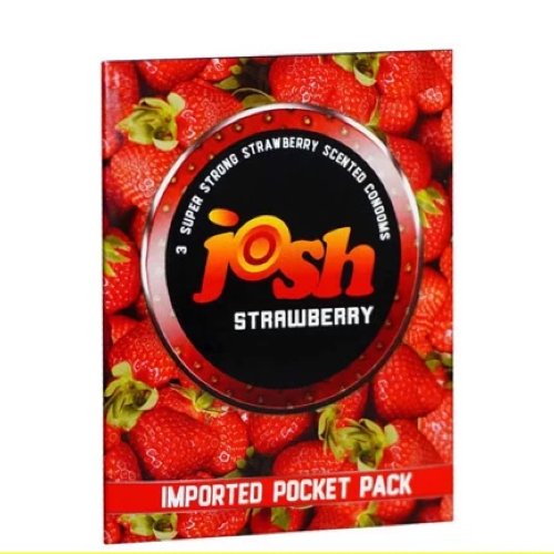 Josh Strawberry Condom, 3-Pack