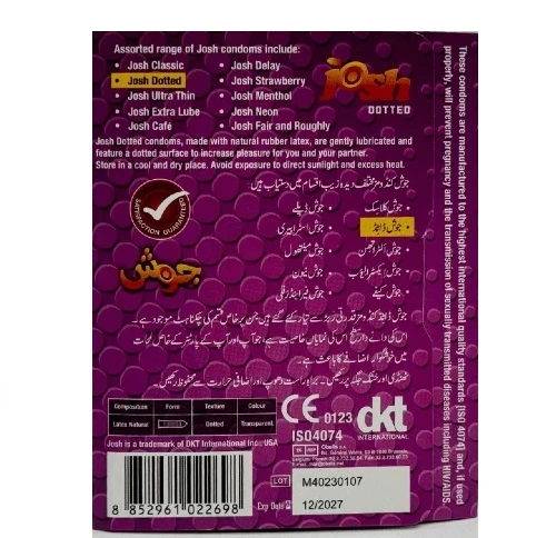 Josh Dotted Condom, 3-Pack