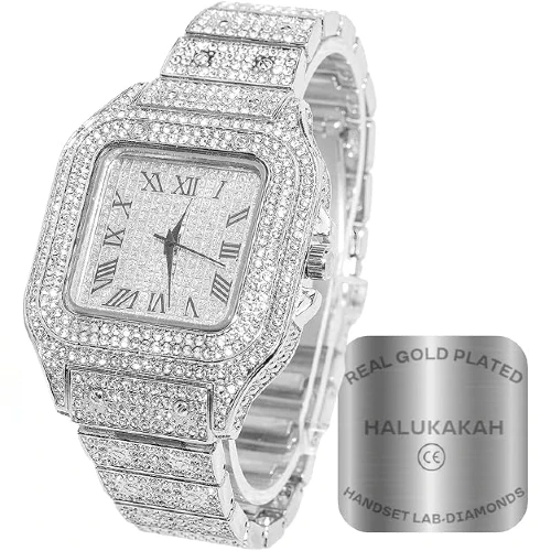Rectangle Style Iced Out Diamonds In Pakistan