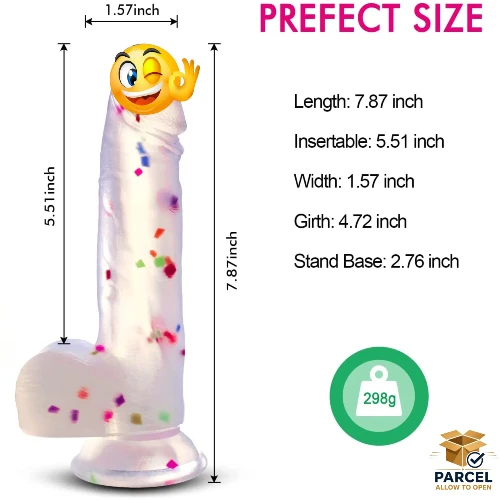 7 Inch Dildo Clear Liquid Silicone Soft Realistic