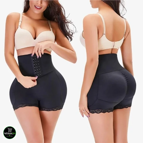 Boxer Style Waist Rib Padded Butt Lifter and Comfortable Tummy Control Panties