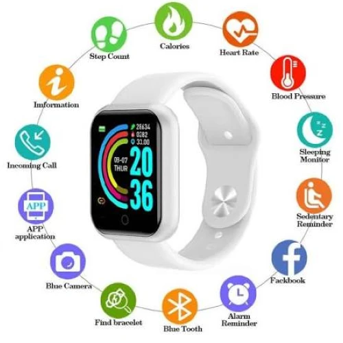 D20 Pro Smart Watch White In Pakistan