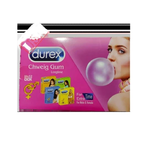 Durex Chewing Gum & Bubblegum Extra Time Mix Flavoured