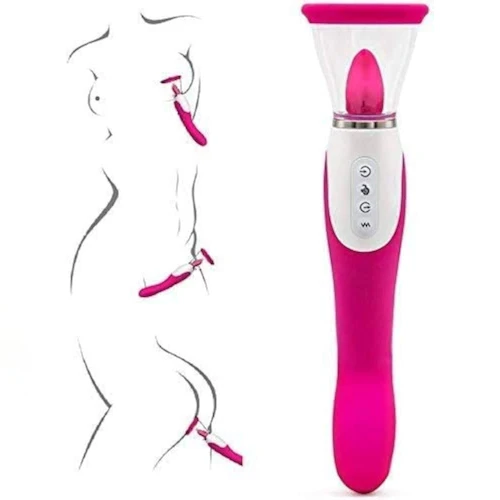 Female Masturbator Licking Tongue Sex Toy