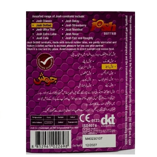 Josh Dotted Condom, 3-Pack