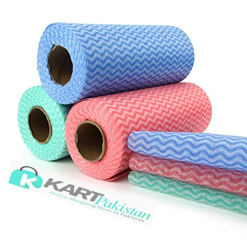 Kitchen Towel Non-woven & Disposable Fabric ,50pcs/roll Lint Free Washable