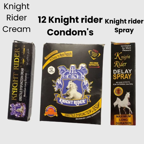 Knight Rider Delay Cream 12 Pieces - With Free Condom