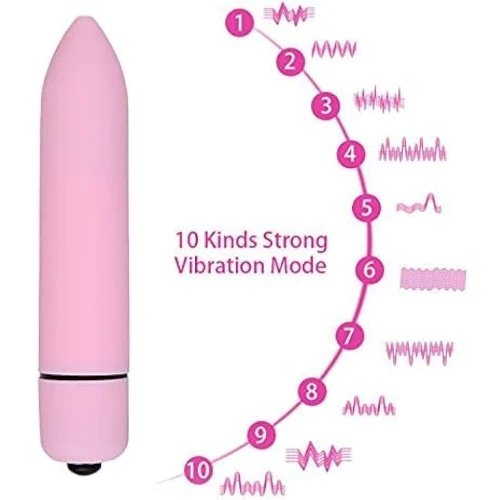 Powerful Bullet Vibrator with 10 Modes Mini Pocket