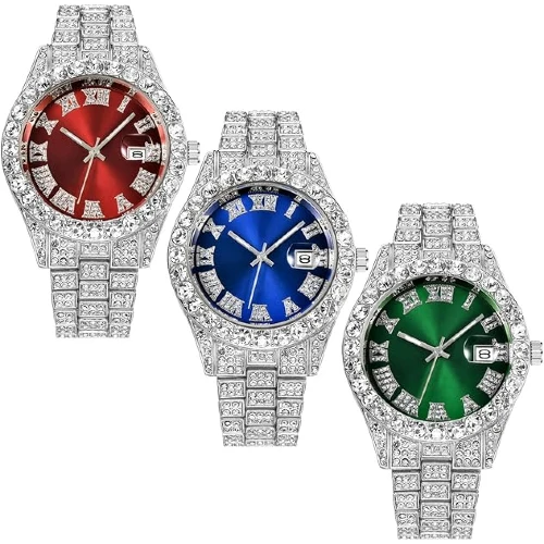 Premium Iced Out Blue Crystal Price In Pakistan