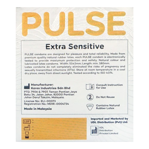 Pulse Ultra Thin Premium Condoms, 3-Pack
