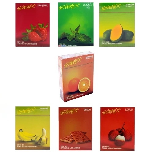 Simplex Flavored Condom BANANA – 12 Pieces(Super Thin Condoms) (5.00/5.00)