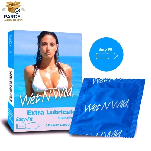 Wet N Wild Extra Lubricated Condom, 3-Pack